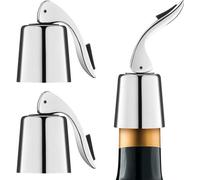 Bouchons réutilisables en acier inoxydable pour bouteilles de vin Unyqoos®, avec joint étanche à vide – Joint en caoutchouc 100% étanche, pour vins rouges, vins blancs et champagnes