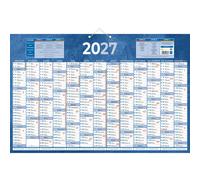 Bouchut Calendrier mural annuel (13 mois / face) - Bleu - 43 x 65 cm - 2026
