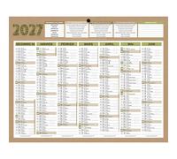 Bouchut Calendrier mural annuel Natura - 21 x 26,5 cm - 2027