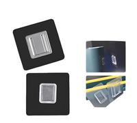 Boucle autocollante en acrylique transparent avec crochet pour mère et fils | Paire de connecteurs auto-adhésifs emboîtables transparents de 6 x 6 cm pour des solutions de suspension sans perçage