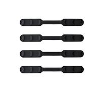 Boucle D’extension Réglable pour Masque, Lot de 4 Pièces en Silicone | Réduit la Pression Oreilles, Trois Positions, Points Antidérapants Internes, Noir