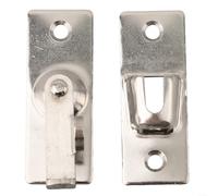 Boucle de porte en acier inoxydable 304 à angle droit de 90 degrés, loquet de sécurité rotatif pour portes coulissantes, armoires, tiroirs, boulon de verrouillage antirouille avec vis, argenté, taille