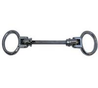 Boucle double chromé brillant 7/48mm à trou 2 portées - - 008486