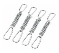 Boucle Ressort Tension Fixation Store - Voile D'ombrage Fixations Accessoires avec 4 Ressorts HéLicoïdaux 8 Mousquetons, 4 Pcs