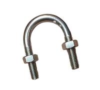 Boucle tubulaire Colliers de serrage for tuyaux en acier inoxydable 304, longueur 14-114 mm, avec écrous, boulons U ronds M6, 2 pièces