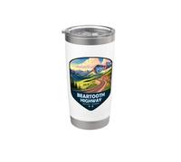 Bouclier de la route panoramique nationale de Beartooth Highway Gobelet isotherme en acier inoxydable double paroi
