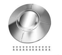 Bouclier réflecteur en aluminium pour parasol chauffant à gaz, couverture de dôme thermique résistante à la rouille avec matériel de montage, protection supérieure de rechange argentée pour la chaleur