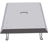 Bouclier thermique pour foyer, structure en acier inoxydable, modèle portable, couleur argent