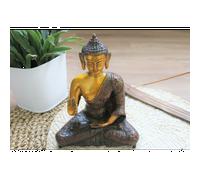Bouddha abhaya mudra laiton orange 20 cm