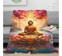 Bouddha Couverture À Imprimé Bouddha Super Douce - Couverture pour Canapé - Couverture pour Lit - Enfant Adulte - All Saisons 60x80inch(150x200cm)