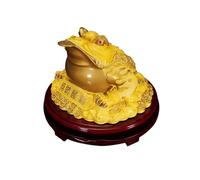 Bouddha d'accouplement à Trois Pattes Porte-Bonheur Chinois en Laiton Feng Shui Richesse Traditionnelle Grenouille Statue Assise Sculpture décoration (Taille : L)
