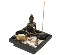 Bouddha Jardin Zen, statue déco intérieure bougeoir porte-encens pour relaxation méditation