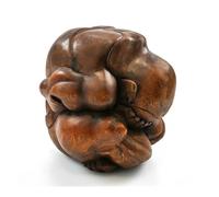 Bouddha pleureur XL 25cm. Statue Yogi qui pleure en bois.