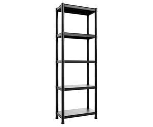 BOUDECH Titan S Étagère modulaire 5 étagères 60 x 30 x H180 cm pour maison atelier garage en résine noire