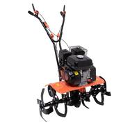 Boudech Tukang 212 Motoculteur pour jardin à essence 4 temps 6.1HP Moteur 212cc avec 6 fraises Ø40 cm 24 lames Largeur de travail 34-62-85 cm Profondeur de travail 40 cm