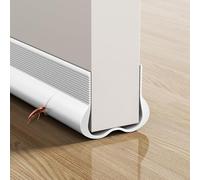 Boudin De Porte, Bas de Porte Isolant, Le Joint de Porte, Isolant Phonique Thermique Bande d'étanchéité Anti Bruit Poussière Stop à l'air Froid Anti Souris Fourmi Cafard Insectes(blanc)
