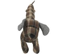 Boudin de porte en polyester motif quadrillés collection DOG RETRO marron