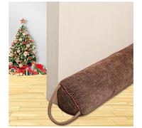 Boudin de porte lourd - 82 cm - Pour fenêtre - Triangle sous la porte - Bloqueur de bruit pour porte inférieure - Joint d'air - Isolation et protection acoustique - Marron