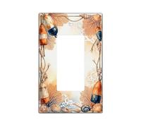 Bouée simple interrupteur à bascule - Coquille naturelle - Corail - Orange été - Plastique - Taille standard - Accents muraux pour maison, salon, nouvel appartement