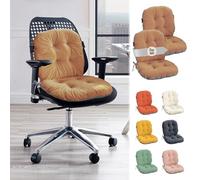 BOUFEIDA Coussin De Chaise Exterieur 2 Unité Coussin Assise Chaise Jardin Dossier avec Housse Amovible, Coussin De Chaise De Bureau avec Attaches 42x85cm（2 Sätze） (2, Kaki)