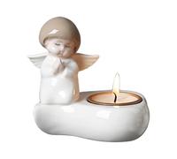 Bougeoir Ange en céramique - Figurine de prière d'ange décoratif pour la Maison | Statue de chérubin Bougeoir Bougeoir, Vendeur de Bougies Chauffe-Plat, Sculpture d'ange, Figurine de