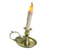 Bougeoir antique en métal et bougie LED sans flamme pour salon et décorations d'événements spéciaux avec base sûre Bougeoir électronique LED sans flamme avec supports