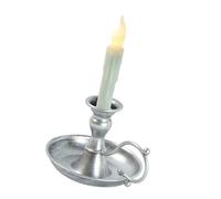 Bougeoir antique en métal et bougie LED sans flamme pour salon et décorations d'événements spéciaux avec base sûre Bougeoir électronique LED sans flamme avec supports