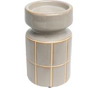 Bougeoir Bliss Tile 18cm gris clair Kare Design