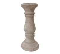 Bougeoir chandelier photophore ancien ciment vieilli gris marron 16cm
