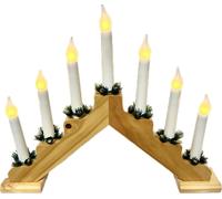 Bougeoir de l'Avent Exihand 2262-130.T en chêne avec ampoule LED (7 x 34 V/0,2 W)
