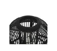 vidaXL Bougeoir debout Bambou Noir Noir G
