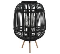 Bougeoir Debout Bambou Noir Jardin Terrasse Patio Porte Bougie Lanterne vidaXL