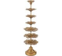Bougeoir Déco en Métal Arbre 79cm Or