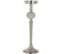 Bougeoir Design Sphère Diamant 36cm Argent