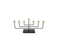 Bougeoir design traditionel Lineate - L. 45 cm - Noir et doré
