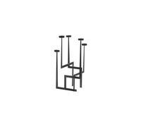 Bougeoir en métal noir, chandelier, moderne - Woood, Dash - 30x30x51 cm