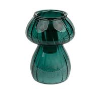 Bougeoir en Verre en Forme de Champignon Vert | ou à Utiliser comme Vase à bourgeons | Décorations de Table de Noël élégantes | Cadeau de Noël idéal | Utilisation comme décoration d'intérieur, Cadeau