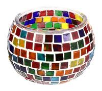 Bougeoir en Verre mosaïque Romantique pour Le Salon, la Chambre à Coucher, sans Bougies