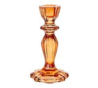 Bougeoir en Verre Orange | Bougeoir Conique décoratif pour Les Repas à l'intérieur ou à l'extérieur, décorations élégantes pour Le dîner, Anniversaire, Jardin, Mariage, Noël, décoration de la Maison