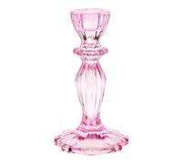 Bougeoir en Verre Rose | Bougeoir Conique décoratif pour Les Repas à l'intérieur ou à l'extérieur, décorations élégantes pour Le dîner, Anniversaire, Jardin, Mariage, Noël, décoration de la Maison