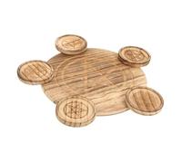 Bougeoir Étoile à Cinq Branches en Bois, Style Rustique | Bougies Chauffe-plat et Petites Piliers, Décor , Usage Table, Photo, Fête, Ambiance Chaleureuse