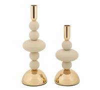 Bougeoir Mauro Ferretti Galaxy (x2) Beige 10x22-10x30 cm