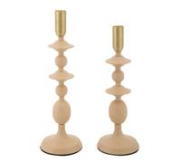 Bougeoir Mauro Ferretti Gemini (x2) Rose 10x29-10x33 cm