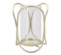 Bougeoir Mauro Ferretti Glox Gold Doré 16x21,5 cm