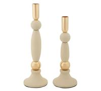 Bougeoir Mauro Ferretti Strek (x2) Beige 9,5x25-9,5x30 cm