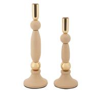 Bougeoir Mauro Ferretti Strek (x2) Rose 9,5x25-9,5x30 cm