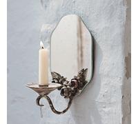 Bougeoir mural Porcia gris vieilli H/L/P env. 25.5/16/14 cm