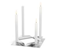 Bougeoir SQUARE CANDLE , set de 4 pc, acier inoxydable, Höfats