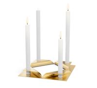 Bougeoir SQUARE CANDLE , set de 4 pc, or, Höfats