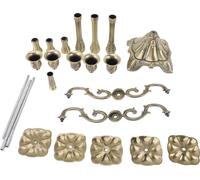 Bougeoir vintage, exquis, léger, luxueux, brillant, 5 têtes en bronze pour bougies, mariage, Noël, Halloween, 85 cm